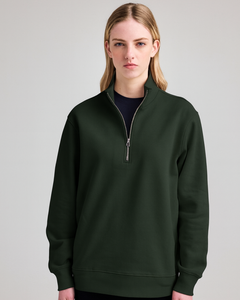 Sudadera media cremallera Deck Unisex  | Organic Reworks