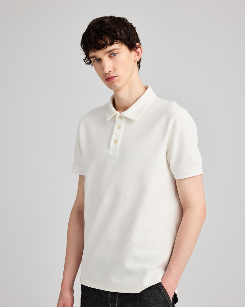 Unisex Chukker structured knit polo  | Organic Reworks