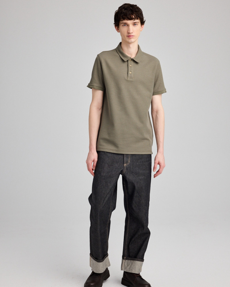 Unisex Chukker structured knit polo  | Organic Reworks